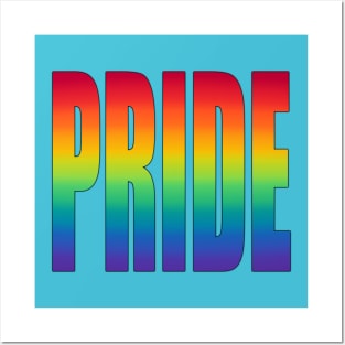 Pride Rainbow Text Posters and Art